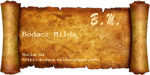 Bodacz Milda névjegykártya